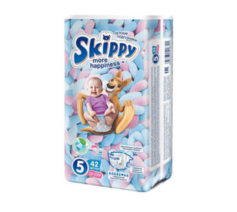 Подгузники Skippy Happiness Plus 5 JUNIOR (12-25 КГ), 42 ШТ.