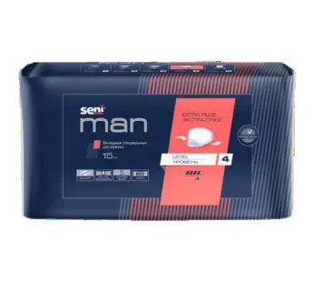 Вкладыши для мужчин SENI MAN Extra Plus / LEVEL 4, 15 шт., впитывающие