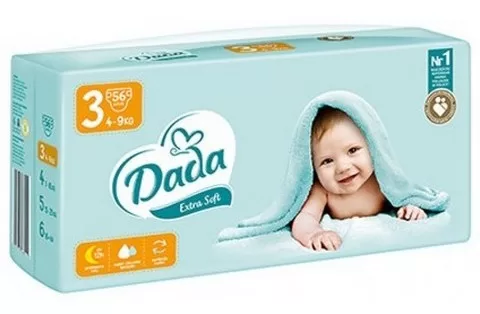 Подгузники Dada Extra Soft 3 (56 шт.), Польша -