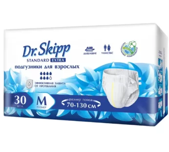 Подгузники Dr.Skipp Standart 2 Medium Extra 30шт., (70-130см)