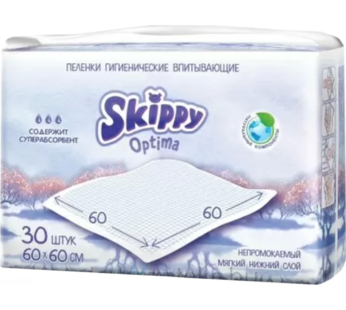 Пе­лен­ки Skippy Optima, 60×60, 30 шт.