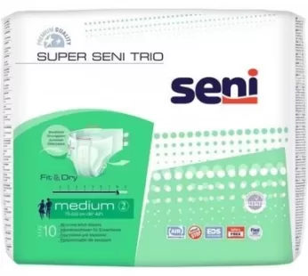Подгузники  SUPER SENI Trio 2 Medium (75-110 см) (8*,10 шт)